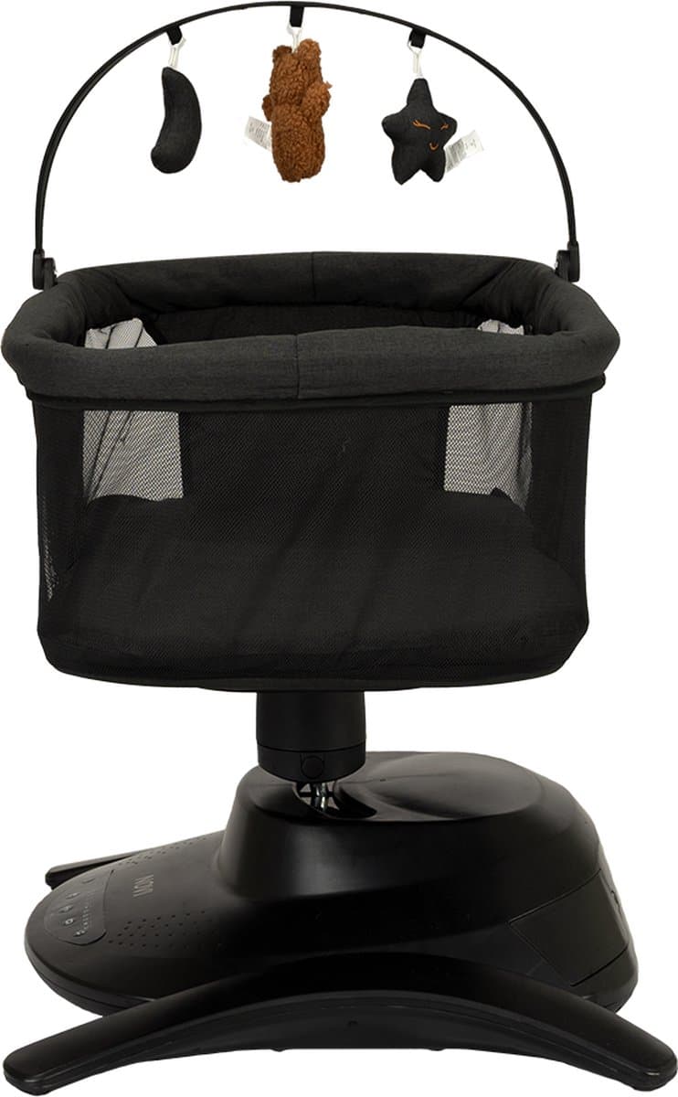 Novi at Home Stardust 2-in-1 Babyswing en Wieg - 12 melodieën en 2 natuurgeluiden - Zwart - tot 9 kg thumbnail 7
