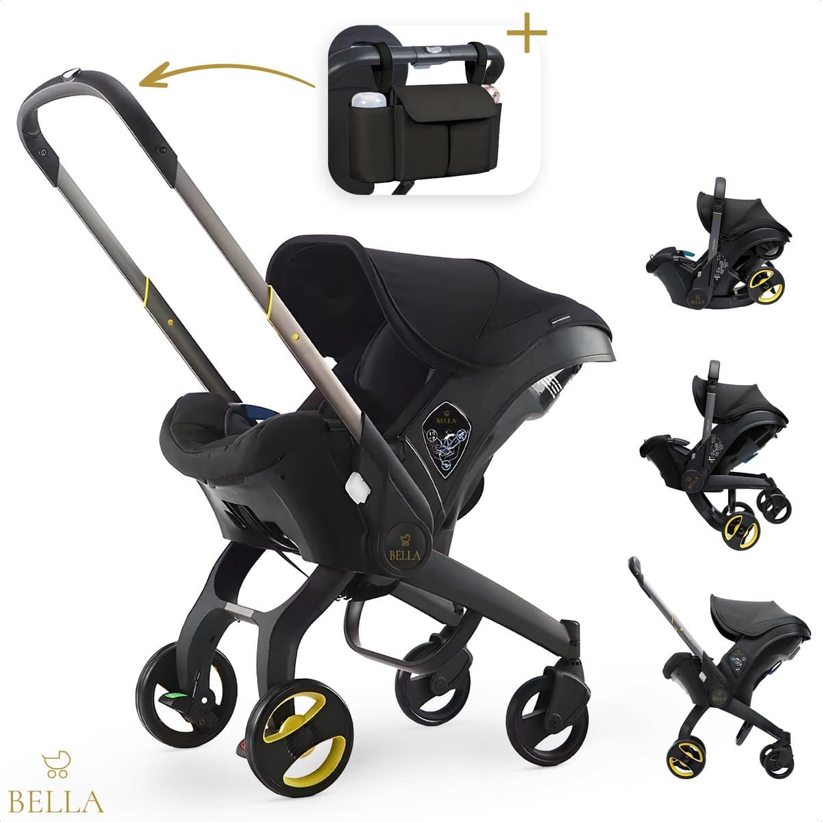 BELLA 3 in 1: autostoel die in 10 seconden wandelwagen wordt
