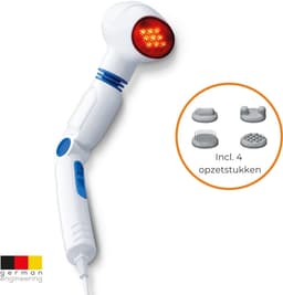 Productfoto van Beurer MG 40 infrarood massageapparaat met 4 opzetstukken