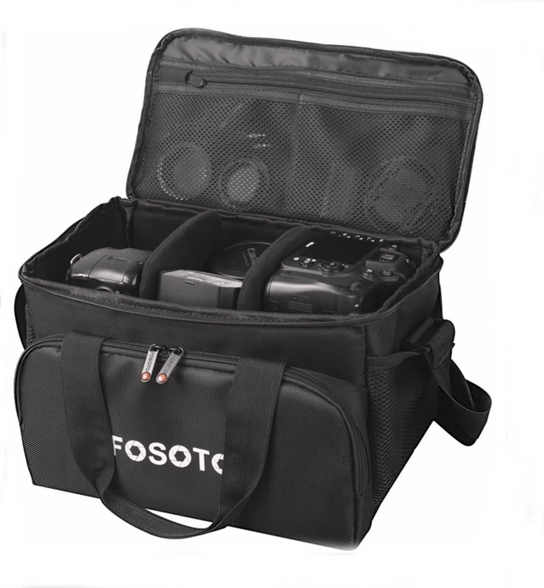 Fosoto 10L schoudertas cameratas fototas voor Canon Nikon Olympus Fuji Pentax Sony foto camera video