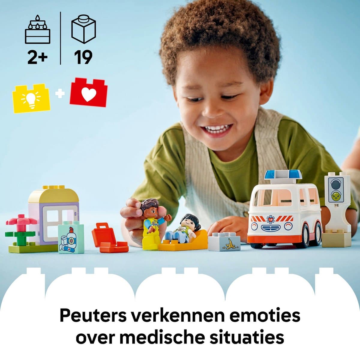 LEGO DUPLO Ambulance met chauffeur: educatief speelgoed voor peuters thumbnail 4