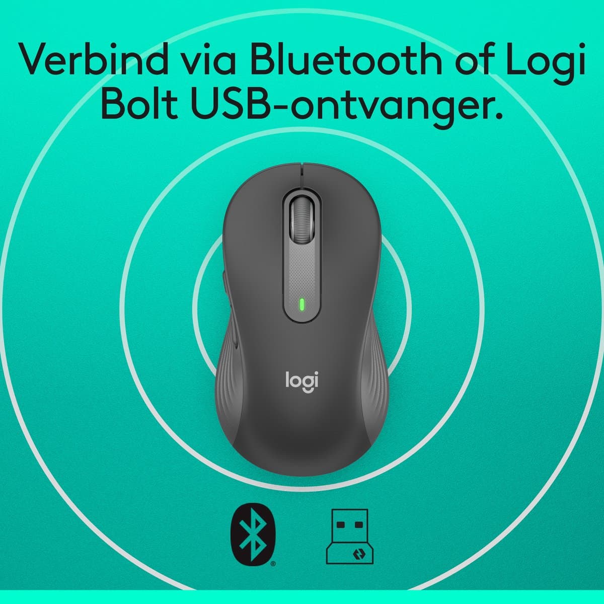Logitech Signature M650 L - Draadloze Muis - Met Bluetooth - Graphite thumbnail 6