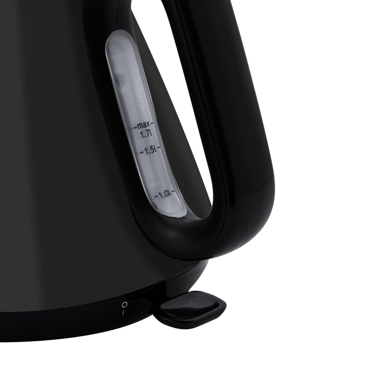 Inventum HW617B - Retro waterkoker - Inhoud 1,7 liter - Roestvrijstaal - 2200 watt - Zwart/RVS thumbnail 4