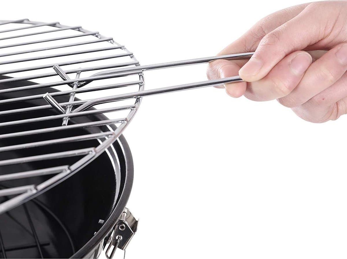 Compacte Draagbare Houtskool BBQ - Houtskoolbarbecue BBQ-Grill Kogel Barbecue - Balkon/Camping/Festival/Picknick Kolen BBQ - Zwart thumbnail 6