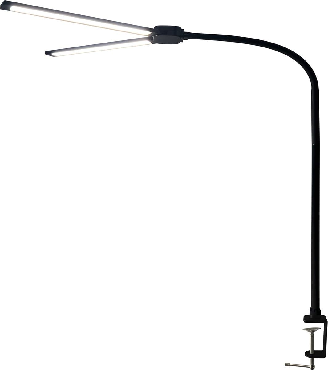 LotaHome - Bureaulamp LED Dimbaar - Dubbele Flexibele Bureauverlichting - Bureaulamp met Klem - Desklamp - Laptoplamp - Tafellamp - Werkverlichting - Inklapbaar - Bureauaccessoires - 5 Lichtstanden en 3 Dimfuncties - Touchscreen - Afstandsbediening thumbnail 5