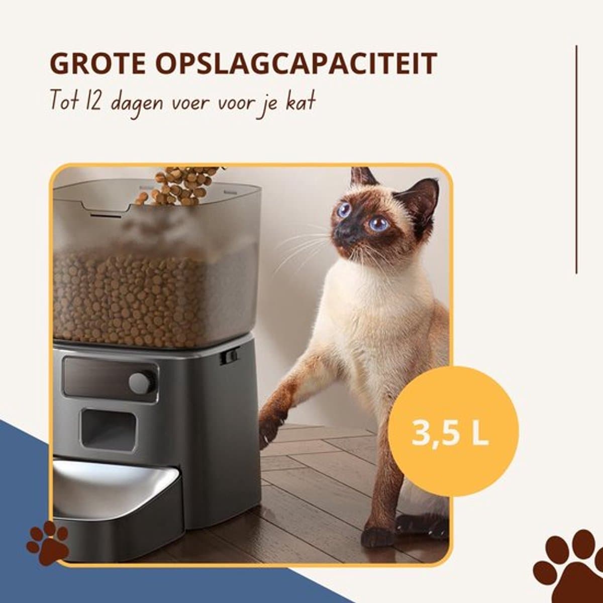 Oneisall Automatische Voerbak - PFD-001 - Voerbakken - Zwart - Voerautomaat dispenser - Kat en hond thumbnail 5