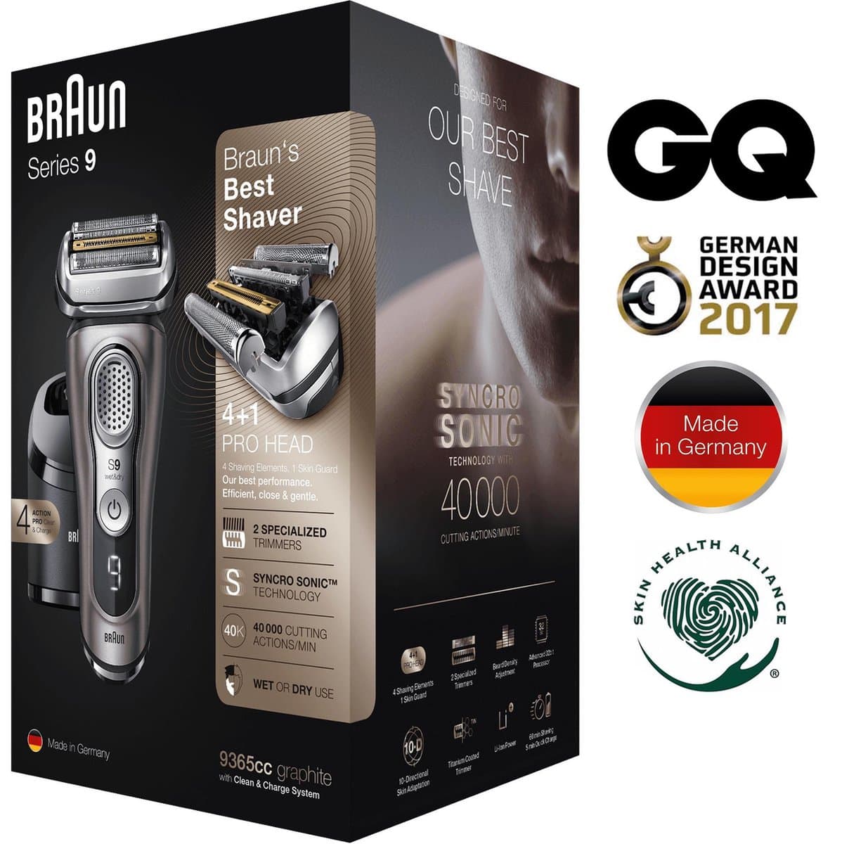 Braun Series 9 9365cc Grafiet - Elektrisch Scheerapparaat met Reinigingsstation thumbnail 7