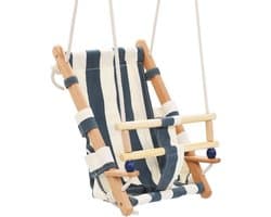 Productfoto van Babyschommel met gordel Hout Blauw - Buiten
