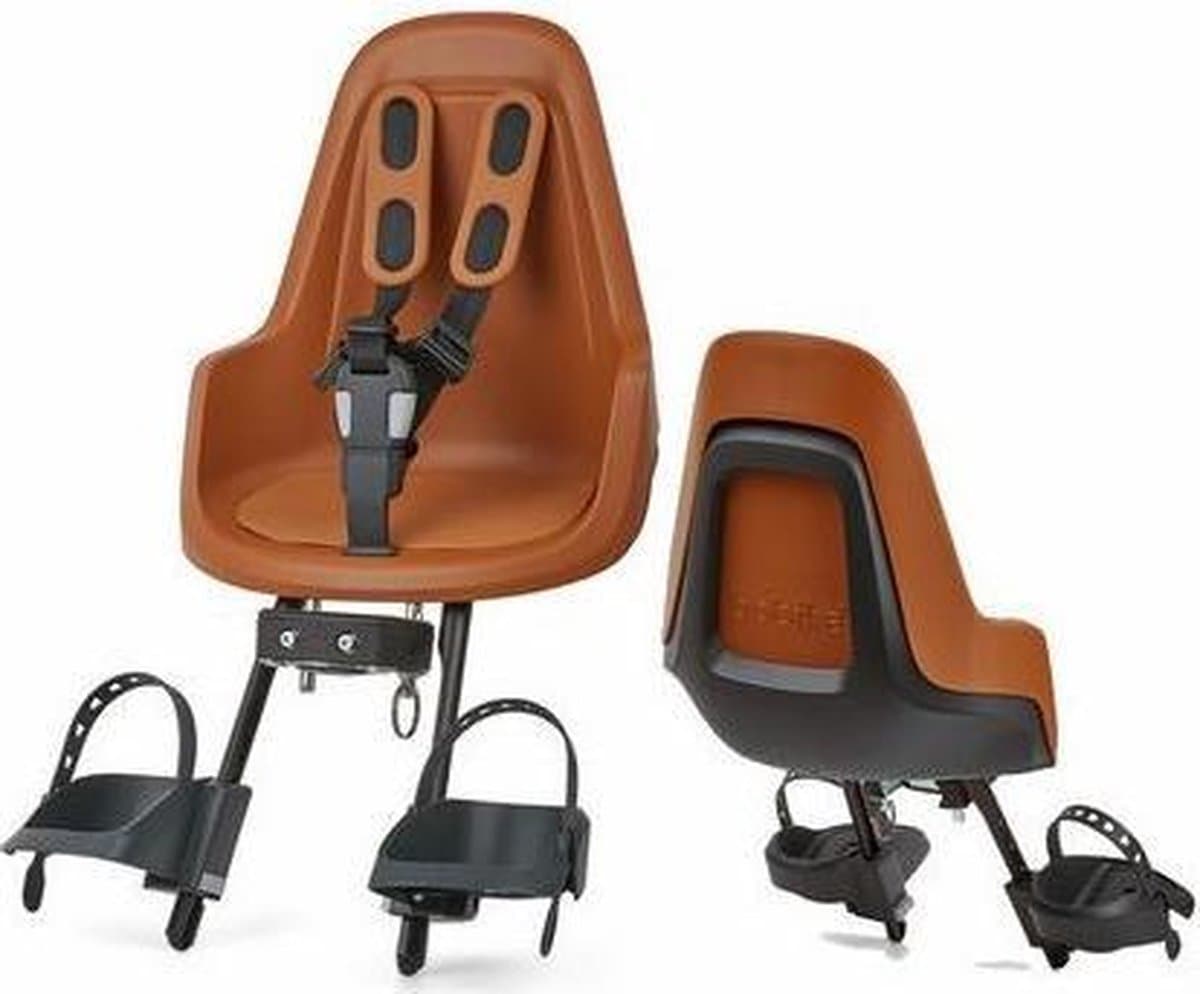 Bobike One Mini voorzitje - Chocolate Brown - fietsstoeltje - kinderzitje - voorzitje - fietszitje - voor fiets of e-bike thumbnail 7