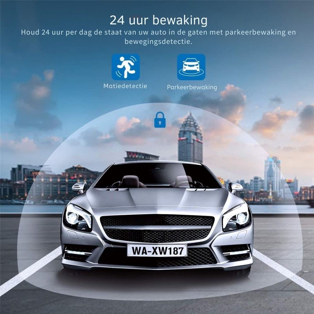Dual Dashcam - Dashcam Voor Auto 1080p Full HD - Voor en Achter Camera Met 3-inch Lcd-Display – Auto Camera Met Bewegingsdetectie - Nachtzicht - Versnellingssensor thumbnail 3
