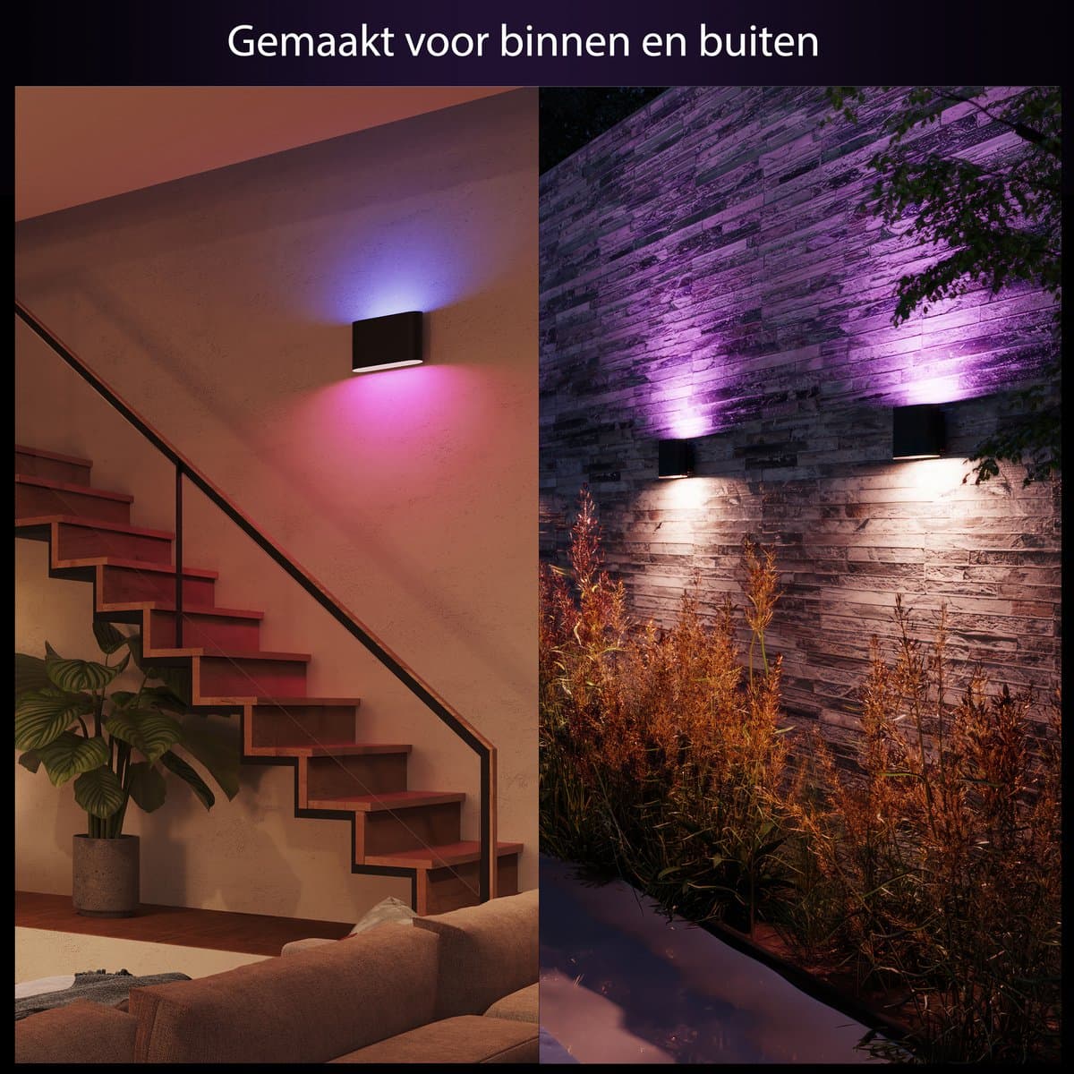 Philips Hue Dymera muurlamp - gekleurd LED licht binnen en buiten thumbnail 4