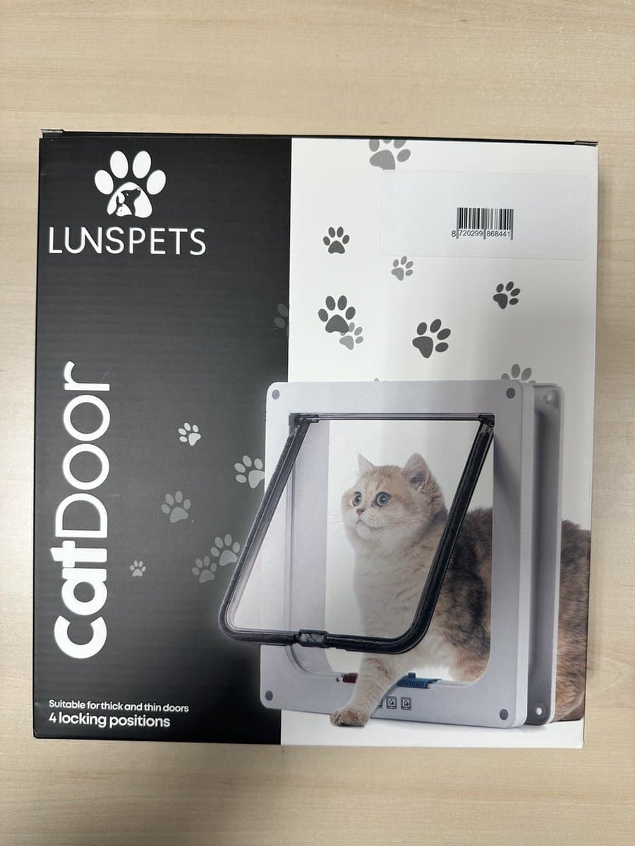 Lunspets – Kattenluik met Tunnel en Magnetische Sluiting – 23.5×25.5×5.5 cm - Waterdicht - Wit thumbnail 7