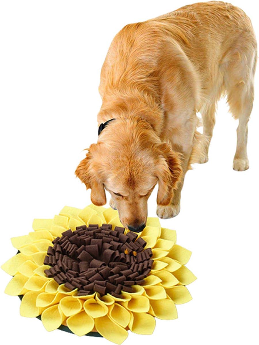 Snuffelmat voor hond en kat - Zonnebloem - Trainingsmat - Anti schrok - 38 centimeter thumbnail 2