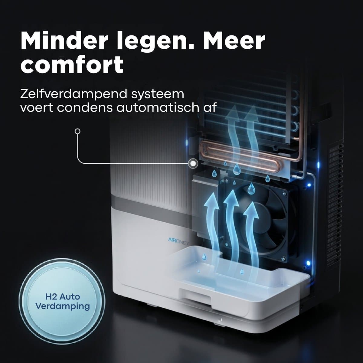 Aironex Mobiele Airco 12000 BTU – App & Afstandsbediening – Stil & Compact – Mobiele Airconditioner met Raamafdichting - Mobiele Airco voor Slaapkamer, Woonkamer, Kantoor thumbnail 4