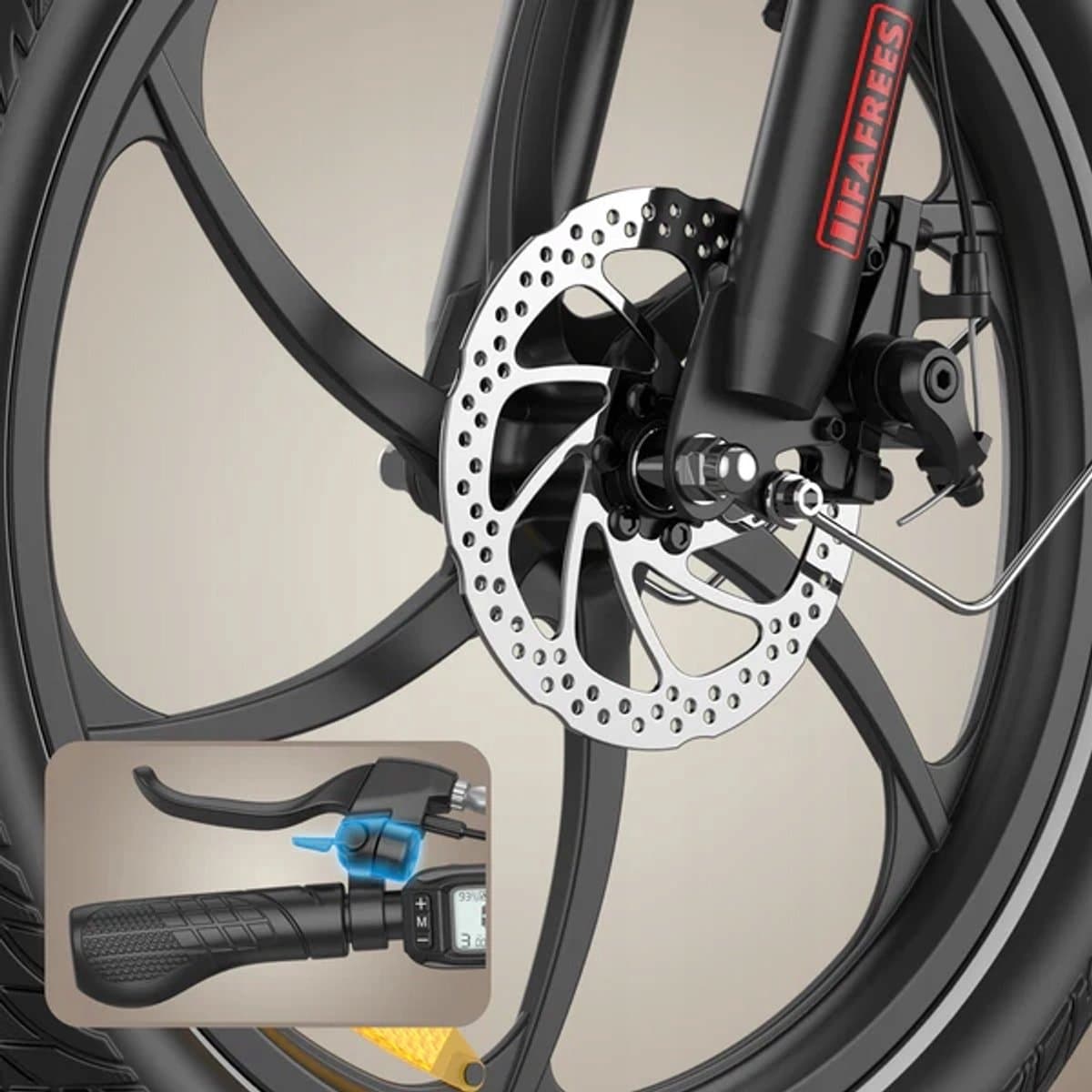 Fafrees F20+ Opvouwbare E-Bike-25km/h- 20Ah Accu- 250W Motor- 7 Versnellingen Shimano-20x3.0 Dikke Banden thumbnail 2