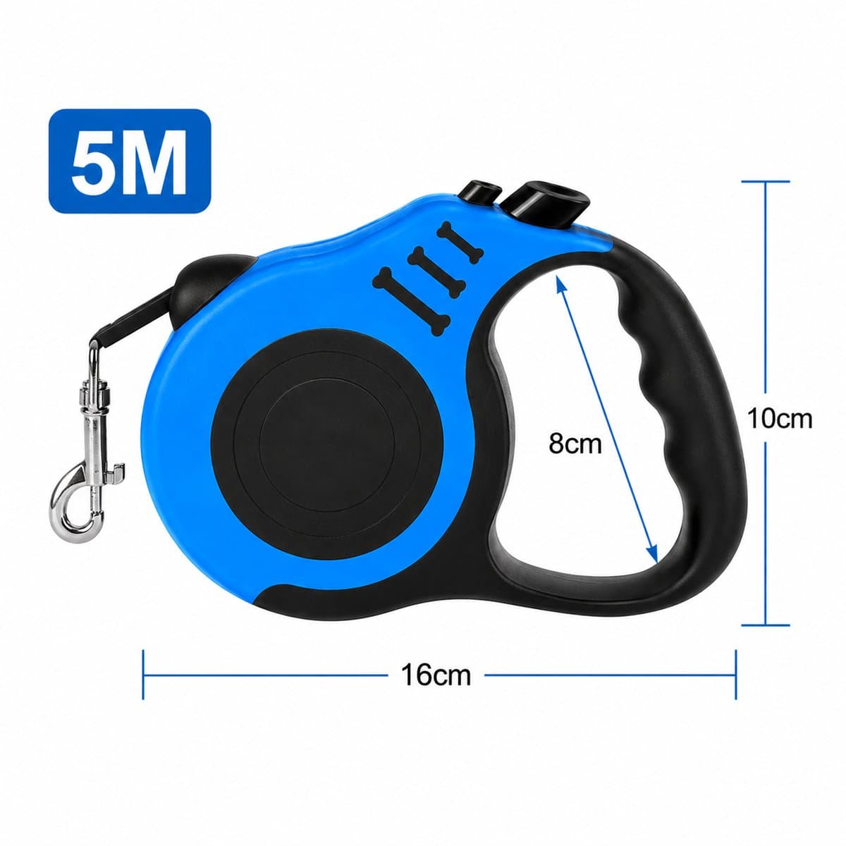 Pelor Intrekbare Hondenriem 5 Meter - Rollijn Hond - Uitschuifbare Hondenlijn - Nylon Looplijn - Kleine en Middelgrote Honden - Automatisch Oprolbaar thumbnail 5
