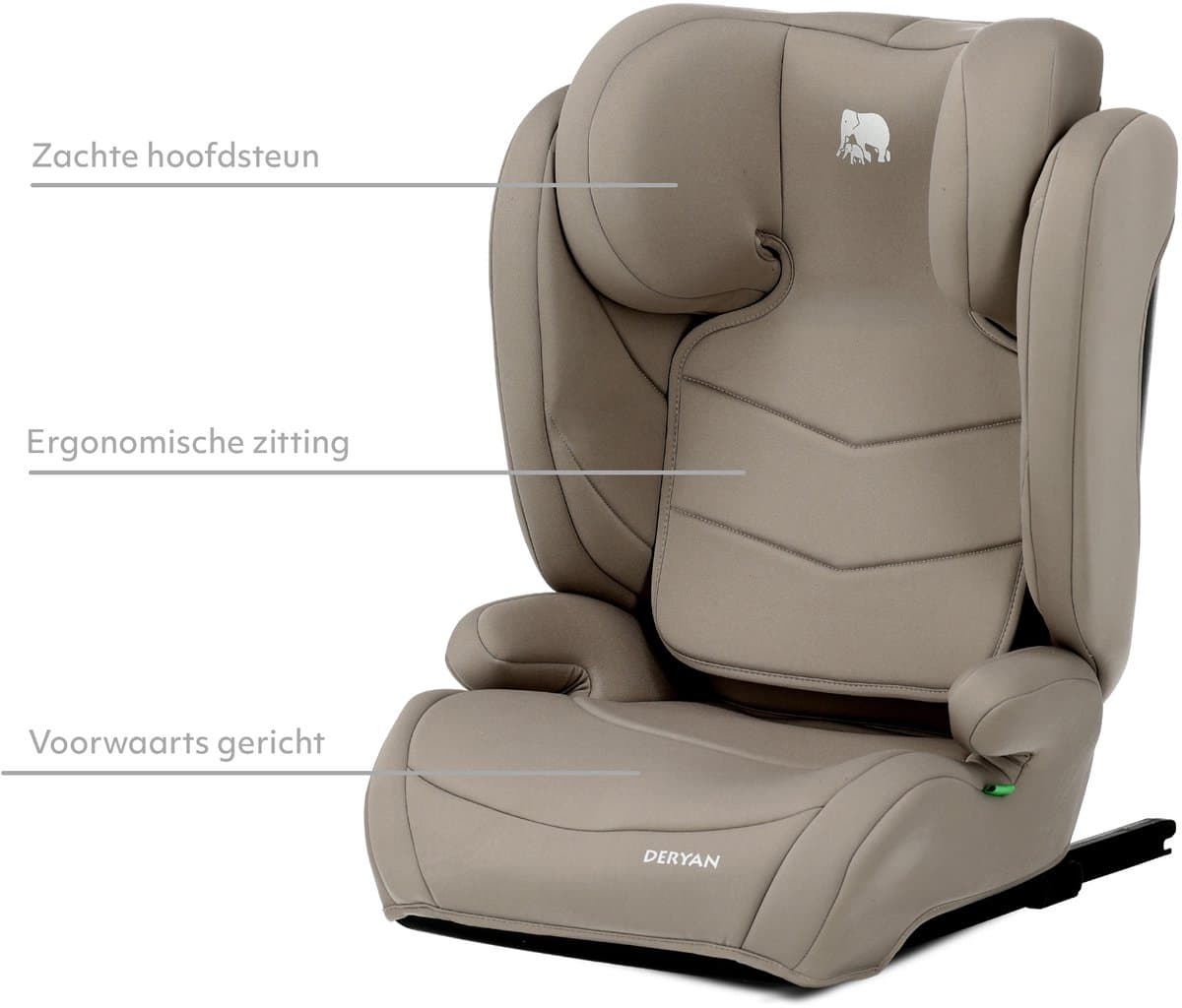 Deryan Charlie Luxe Autostoel i-Size - Isofix - 100 tot 150 cm - Truffle Nougat thumbnail 3