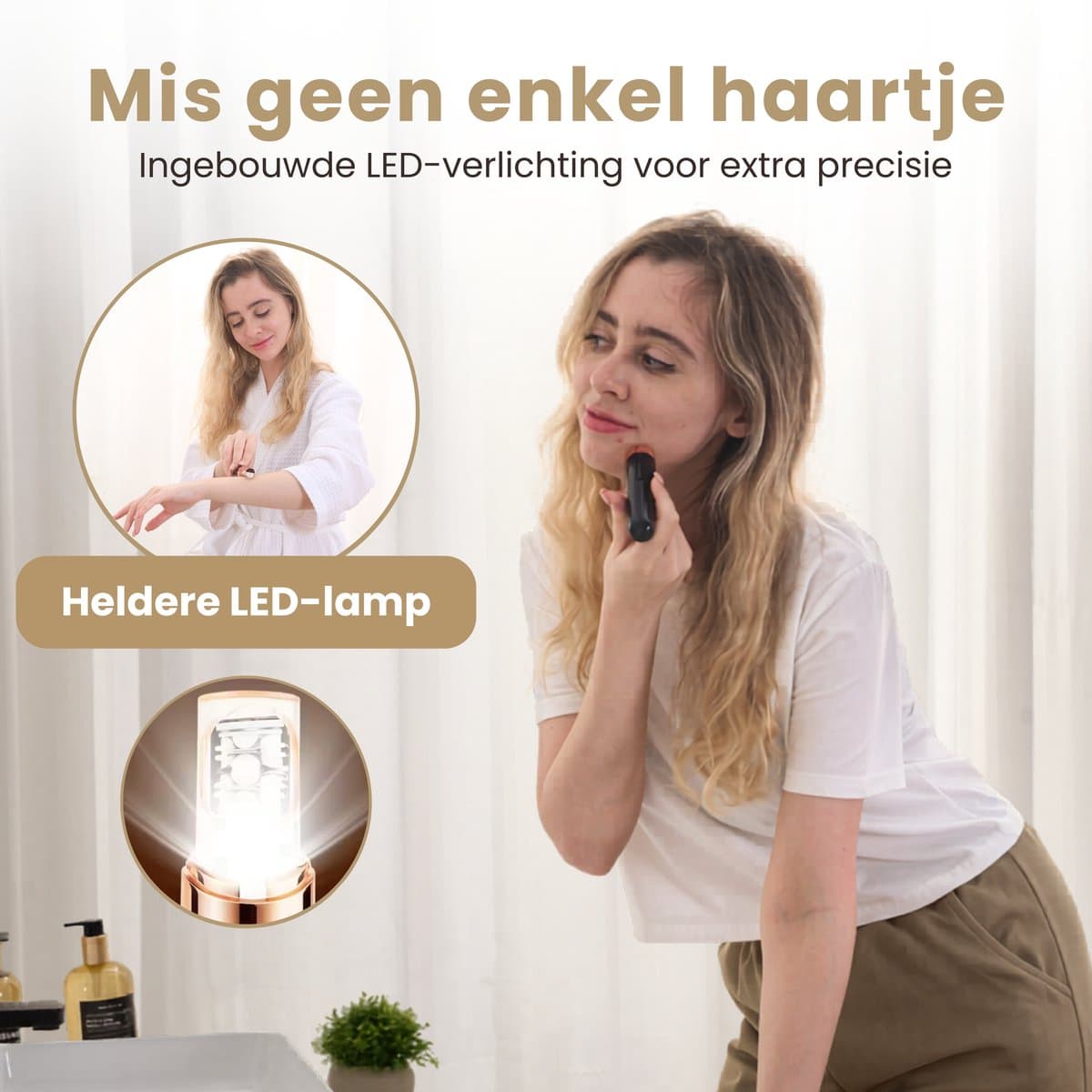 Parvale® 3 in 1 Epilator SilkPro - Epileerapparaat Dames - Epilator - Gezichtsepilator Vrouw - Gezichtsontharing Dames - Epilator Gezicht - Epilator Dames - Gezichtsepilator dames thumbnail 3
