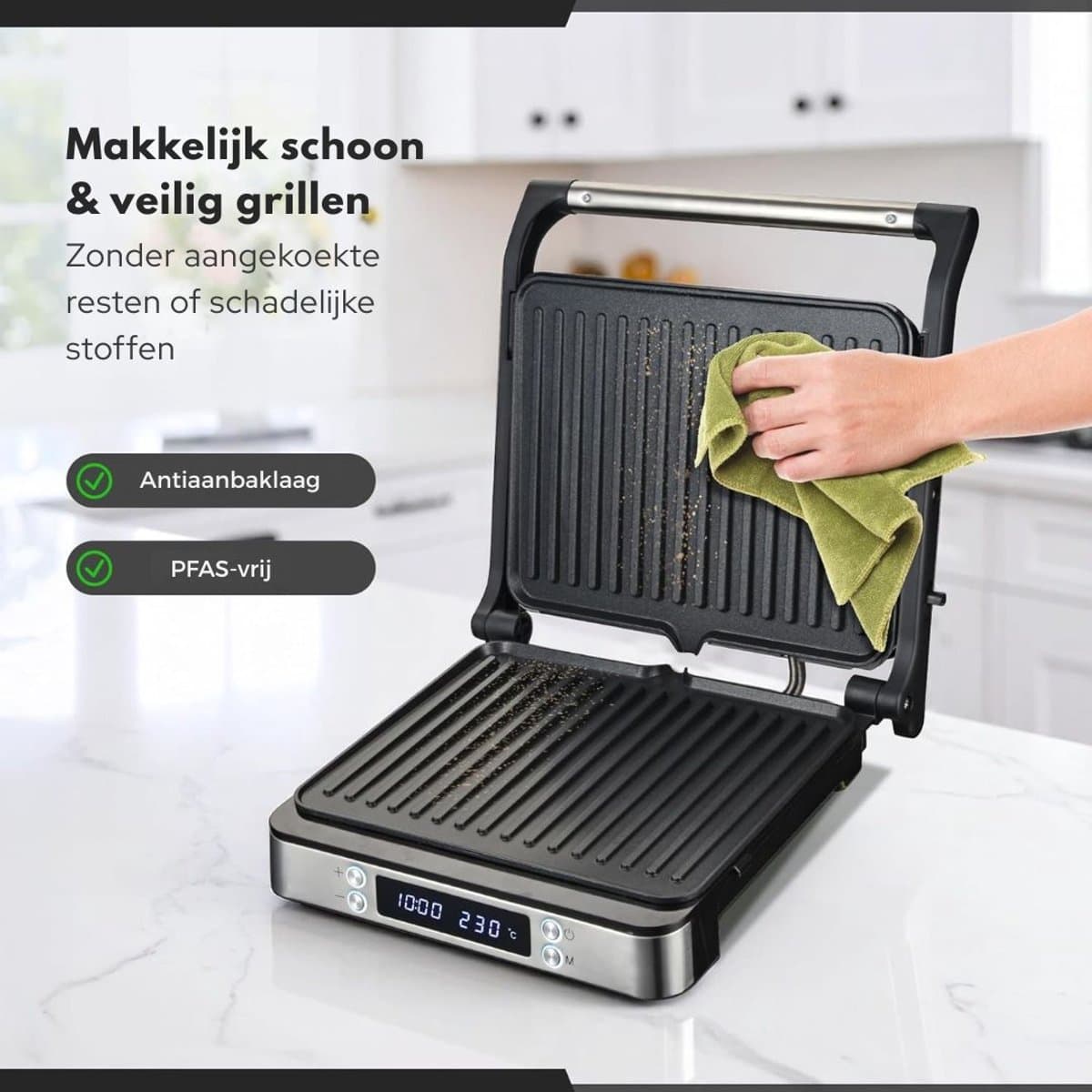 MRKK® Tosti Apparaat - Panini Grill - Contactgrill thumbnail 5