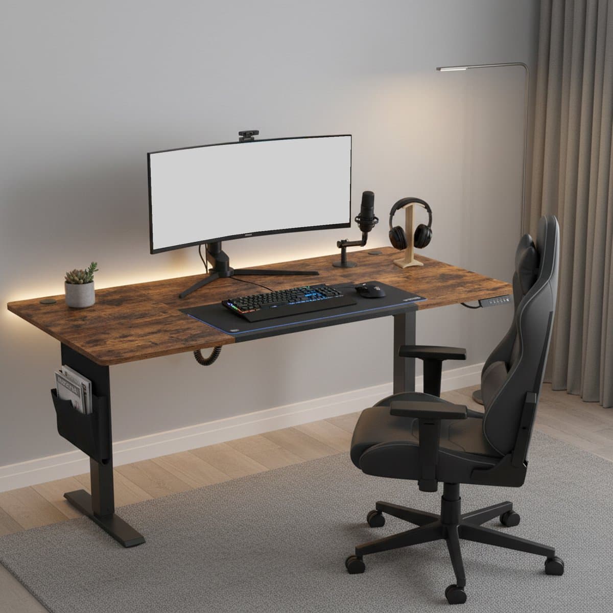SONGMICS - Zit Sta Bureau - Elektrisch - Geheugenfunctie met 4 Hoogtes - USB-C Aansluiting thumbnail 4