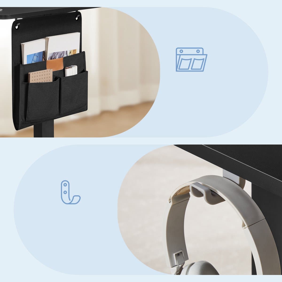 SONGMICS - Zit Sta Bureau - Elektrisch - 180 x 80 cm - Met Geheugenfunctie en USB-C Poort thumbnail 7