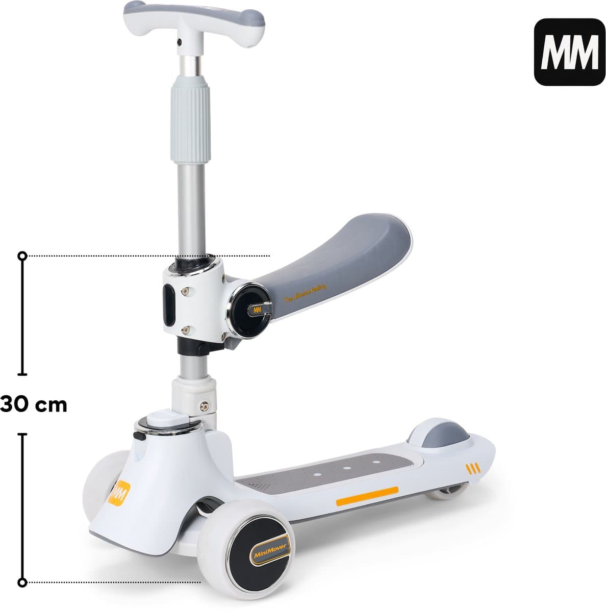 MiniMover Kinderstep 2in1: LED, 3 wielen, loopfiets/step thumbnail 7