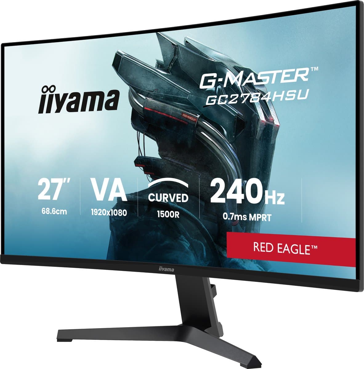 iiyama G-Master GC2784HSU-B1 Red Eagle - 27 inch - Full HD - VA - 240Hz - - Curved - HDMI 2.1, HDR10 thumbnail 5