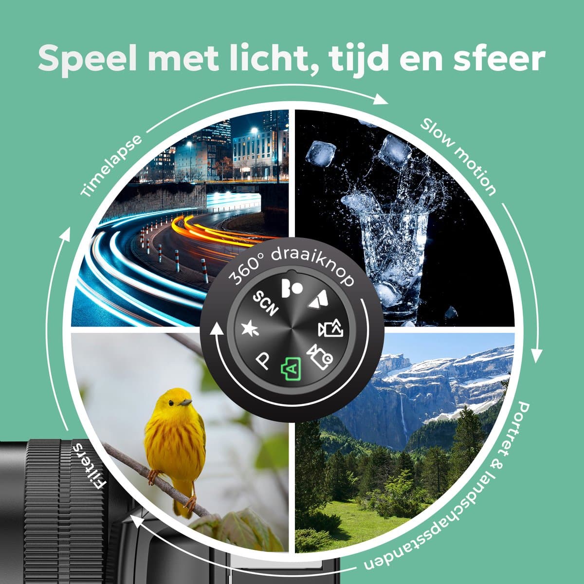 Kiekz Fotocamera 88MP - Digitale Camera 8K - 16X Digitale Zoom - Fototoestel - Compact Camera - Ideaal voor Kinderen en Beginners - Inclusief 64GB SD Kaart thumbnail 6