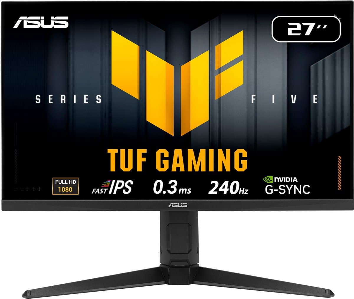 ASUS TUF Gaming VG279QML5A - FHD Fast IPS Gaming Monitor - 240Hz - 0.3ms - G-Sync Compatible - 27 Inch