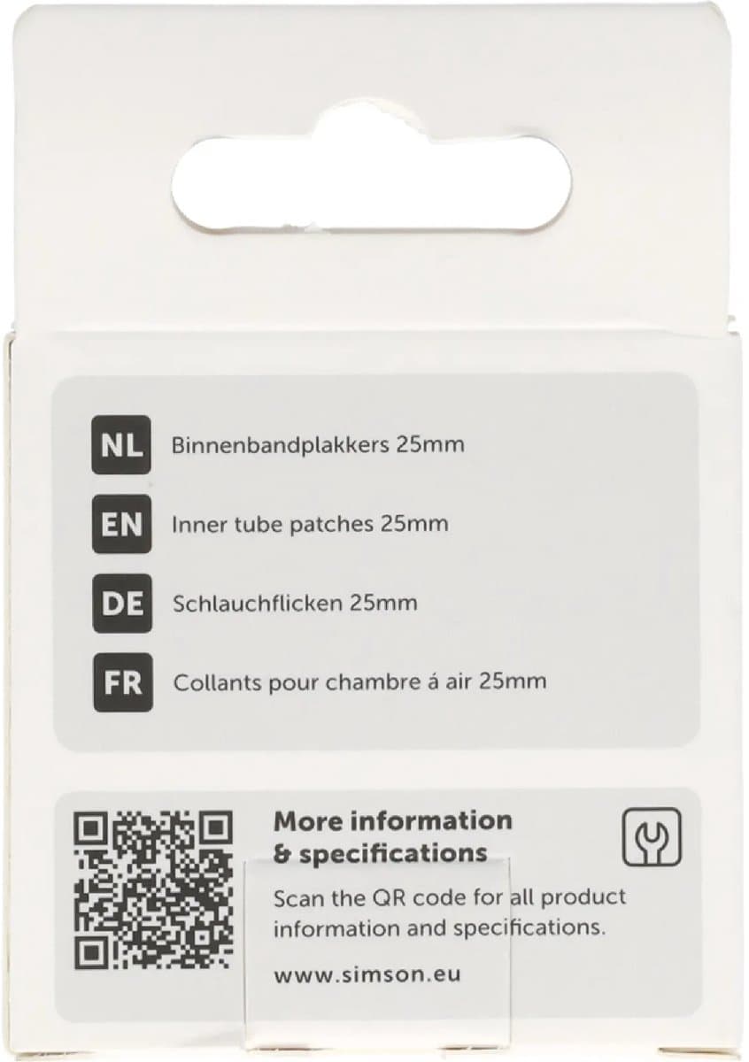 Simson Binnenbandpleisters 25 mm voor lekke fietsbinnenbanden en snelle bandreparatie thumbnail 2