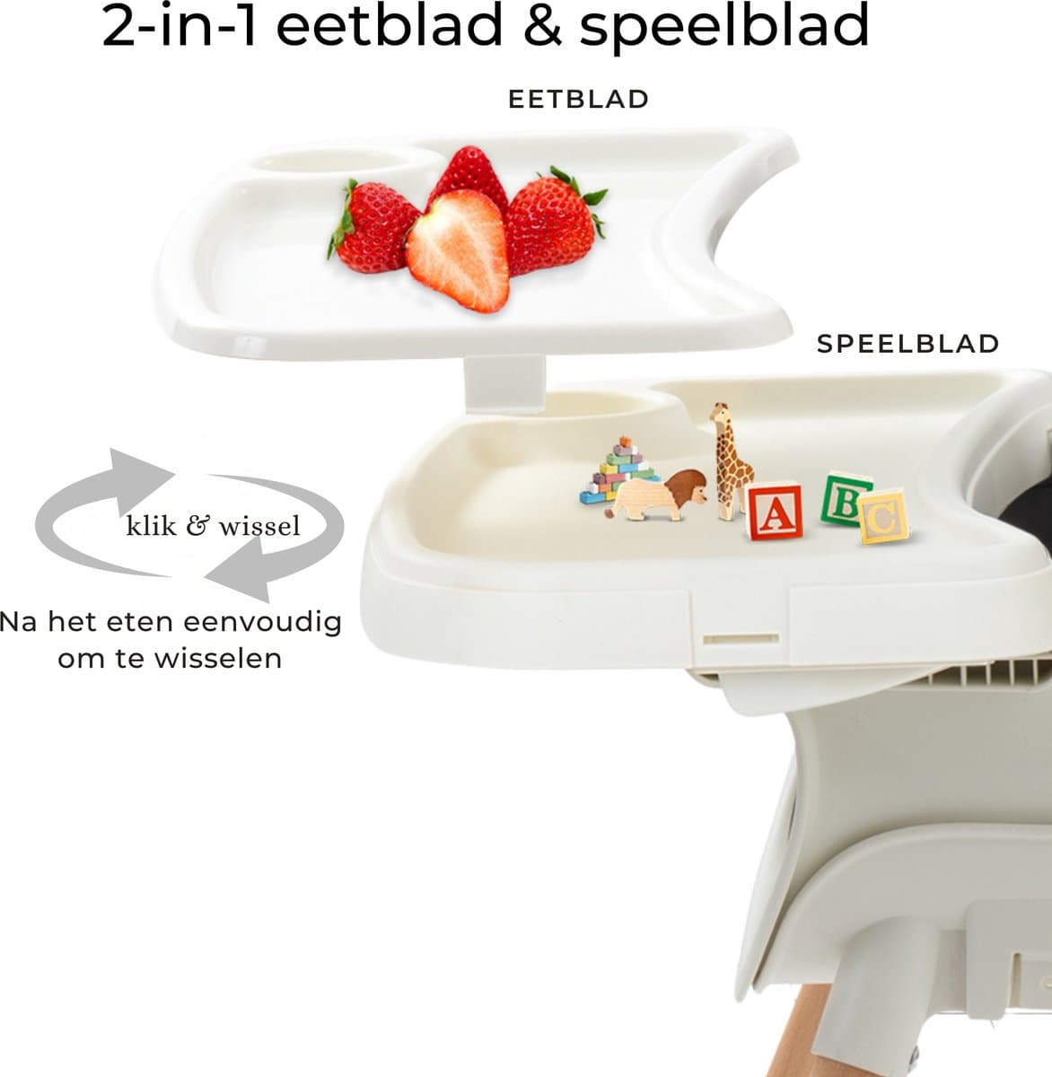 Tissy meegroei kinderstoel - in hoogte verstelbaar grijs thumbnail 6