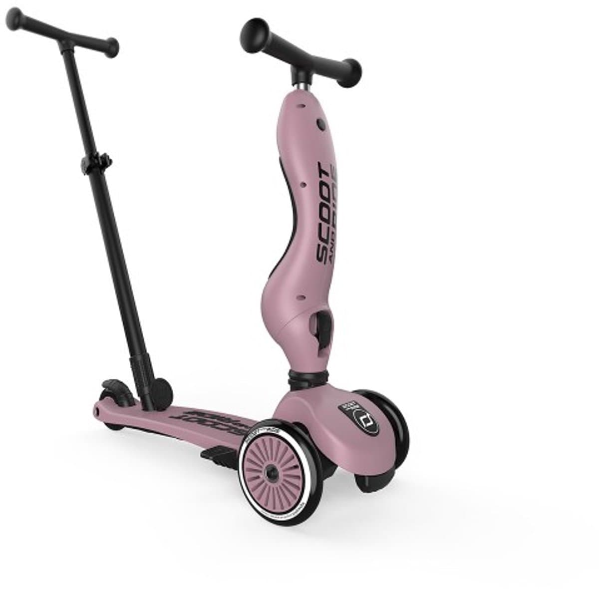 Scoot & Ride Highwaykick 1 Push & Go - 2-in-1 Kinderstep met duwstang - Step & Loopfiets 2-in-1, 3 wielen - Duwstang 3 hoogtes, afneembare voetsteunen - 1-5 jaar, max 20/50 kg - Wildberry thumbnail 5