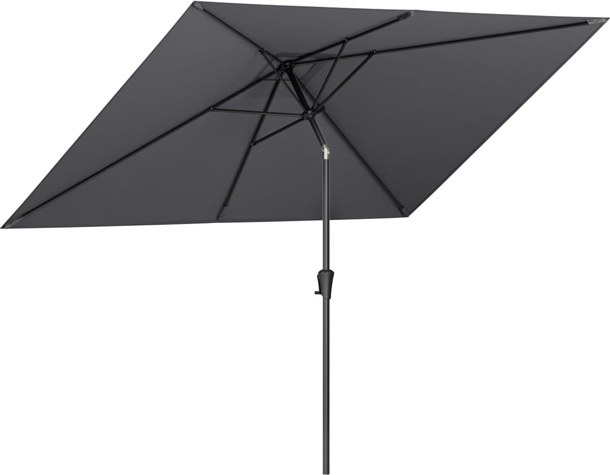 LifeGoods Parasol - Tuin - 200x300cm - 30° Kantelbaar - Waterdicht - UPF50+ - Donkergrijs - afbeelding 1