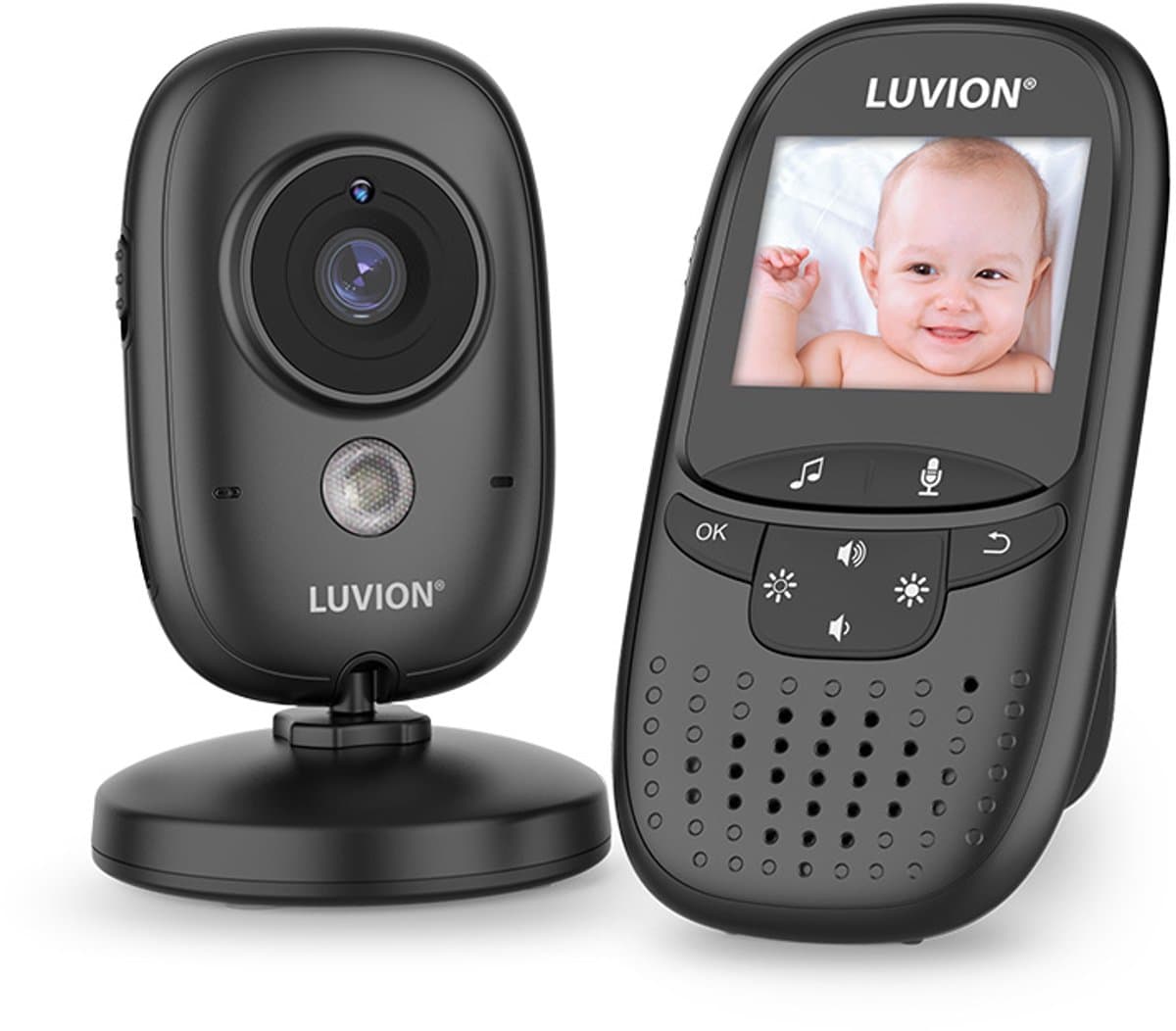 LUVION® Easy Black Babyphone - Babyfoon met camera - Premium Baby Monitor