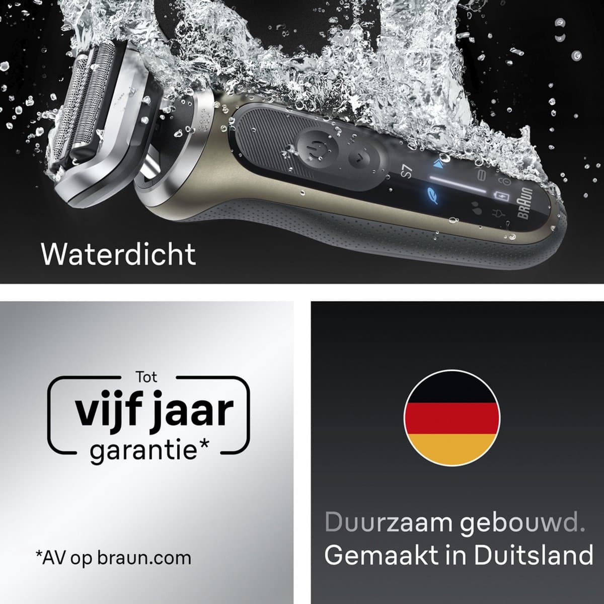 Braun Elektrisch Scheerapparaat Series 7 - Met SmartCare Center - EasyClick-opzetstukken - 72-C7650cc - Goud thumbnail 7