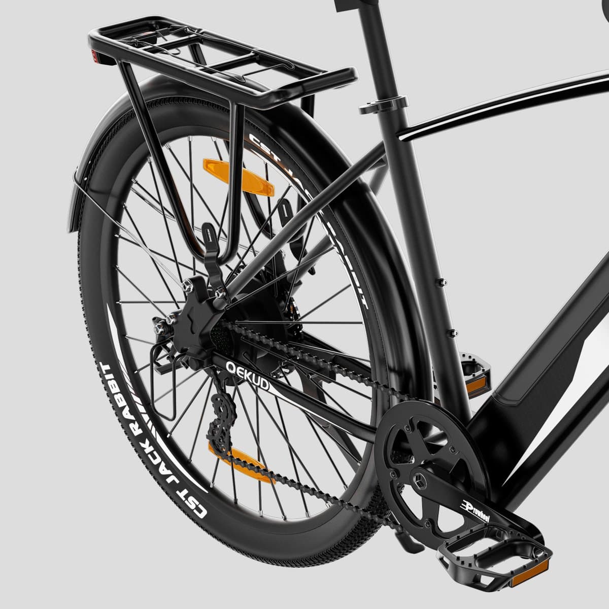 Qekud Elektrische Fiets - E-bike - 27.5 inch - 250W Motor -36V 13Ah Accu - 100km - 7 Versnellingen - met app - Zwart thumbnail 4