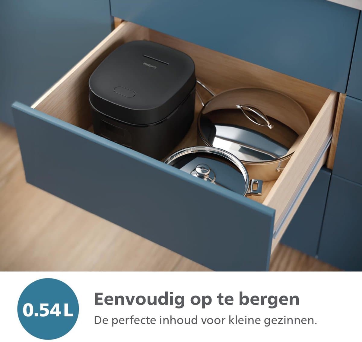 Philips 3000 Series Mini Rijstkoker HD3080/80 – Compact (0.54L) - 5 Programma’s - Anti-Aanbaklaag - Zwart – 400W thumbnail 5