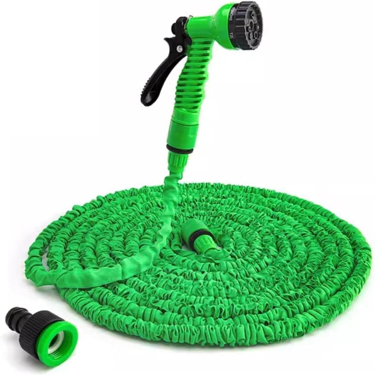 Flexibele Tuinslang – 30 Meter – Uitrekbaar – 7 Sproei Functies - Magische Tuinslag – Elastisch - Lichtgewicht – Uitzetbaar - Tuin Bewatering - Groen – Water Hose thumbnail 4