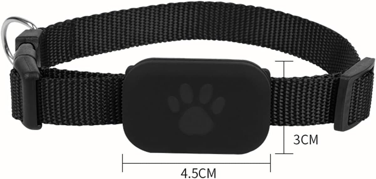 GPS Kattentracker - Tracker - Tracker Kat - Tracker Hond - Tracker Android - Waterdicht - Zonder Maandelijkse Kosten - Werkt met iOS/Android - CR2032 Batterij (1+ Jaar) - Verstelbare Nylon Halsband - Zwart thumbnail 2