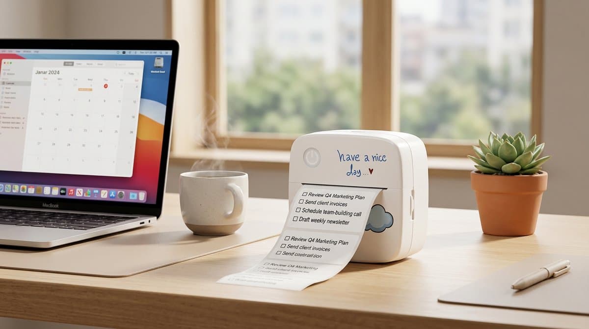 Picoo mini bluetooth thermische printer met 14 rollen – Draadloze sticker- en Labelprinter voor Foto’s, Notities, Studie, Organisatie & DIY thumbnail 5