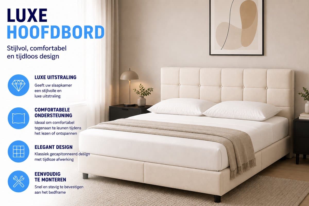 Maan matras ® Boxspring 180x200 | Inclusief Matras & Topper | Beige | bed | boxspring met opbergruimte | Boxspring compleet thumbnail 2