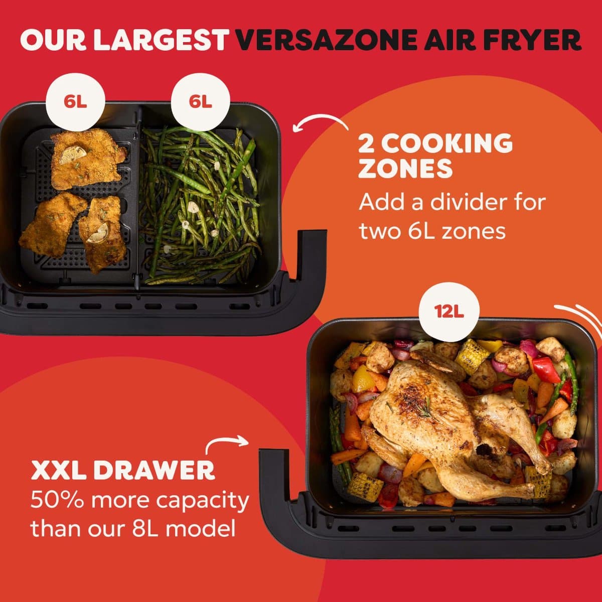Instant Pot Vortex Versazone 12L Zwart Air Fryer thumbnail 7