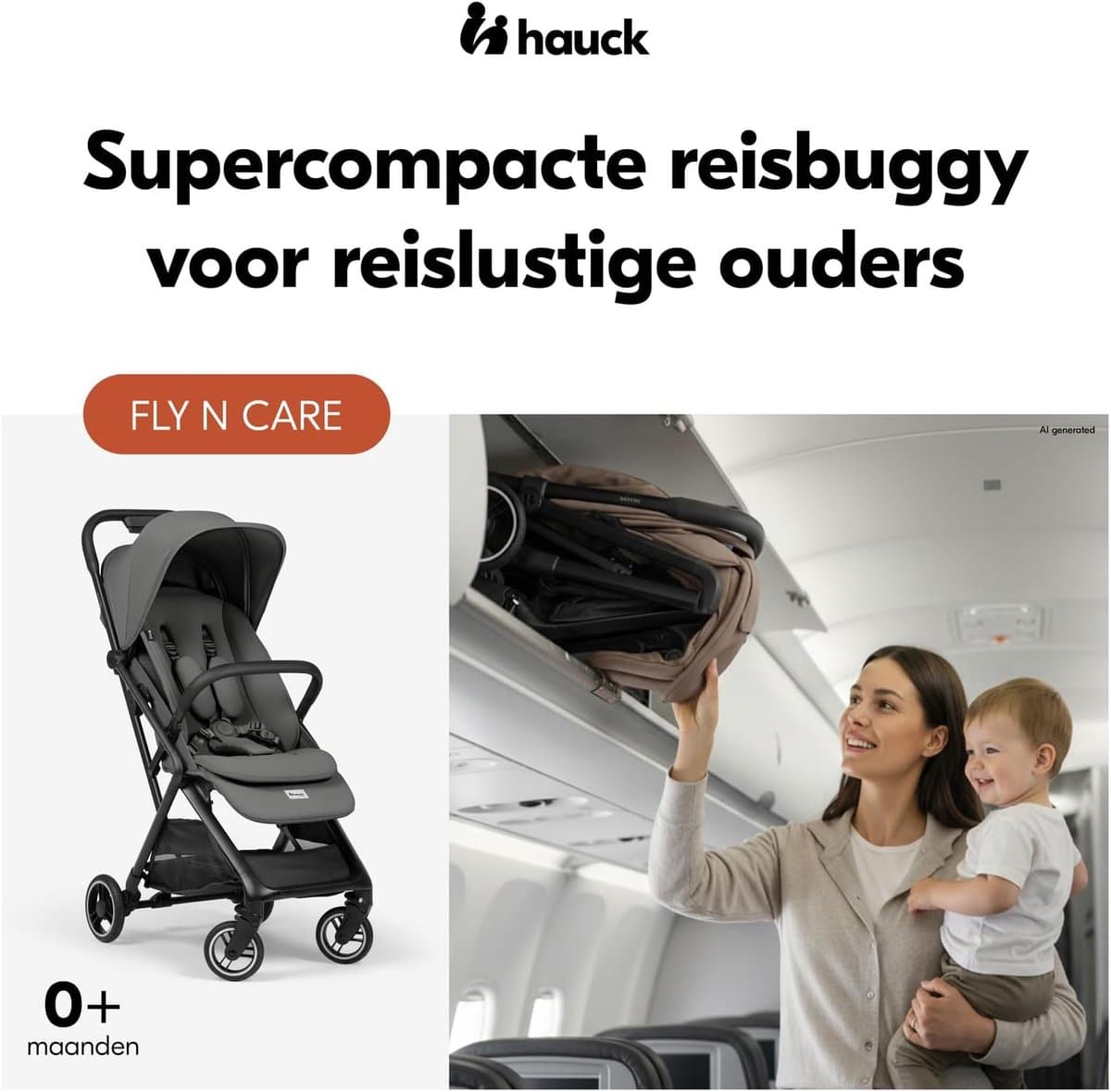 Reisbuggy Lichtgewicht - Compacte Kinderwagen - Reizen Met Kinderen - Eenhands Inklapbaar - Handbagage Formaat - Stone thumbnail 6