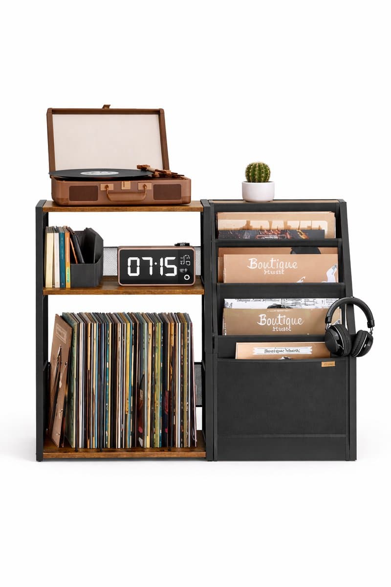 House of Balance LP Speler Meubel - Platenspeler meubel - Platenspelerkast - LP Kast - Vinylkast - LP opbergkast - 30×81×69 cm thumbnail 8