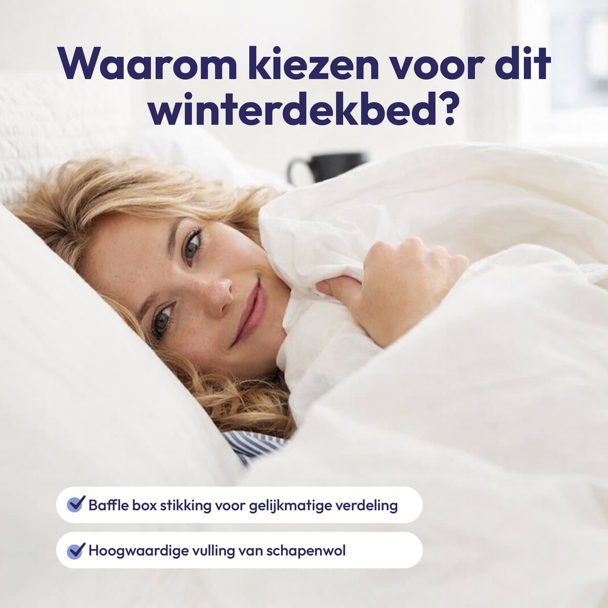 Comfeur Winterdekbed Schapenwol - Warm en Ademend thumbnail 4