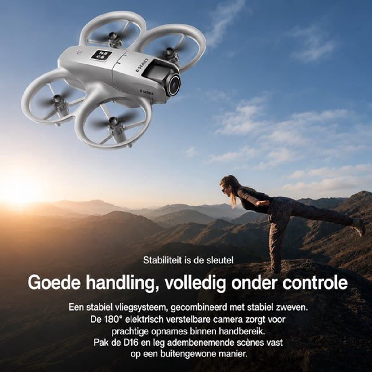 Pelor D16 Drone met Camera - 8K Camera en Dubbele Lens - GPS Navigatie en Obstakelvermijding - WiFi FPV - Opvouwbaar Model - Zwart thumbnail 4