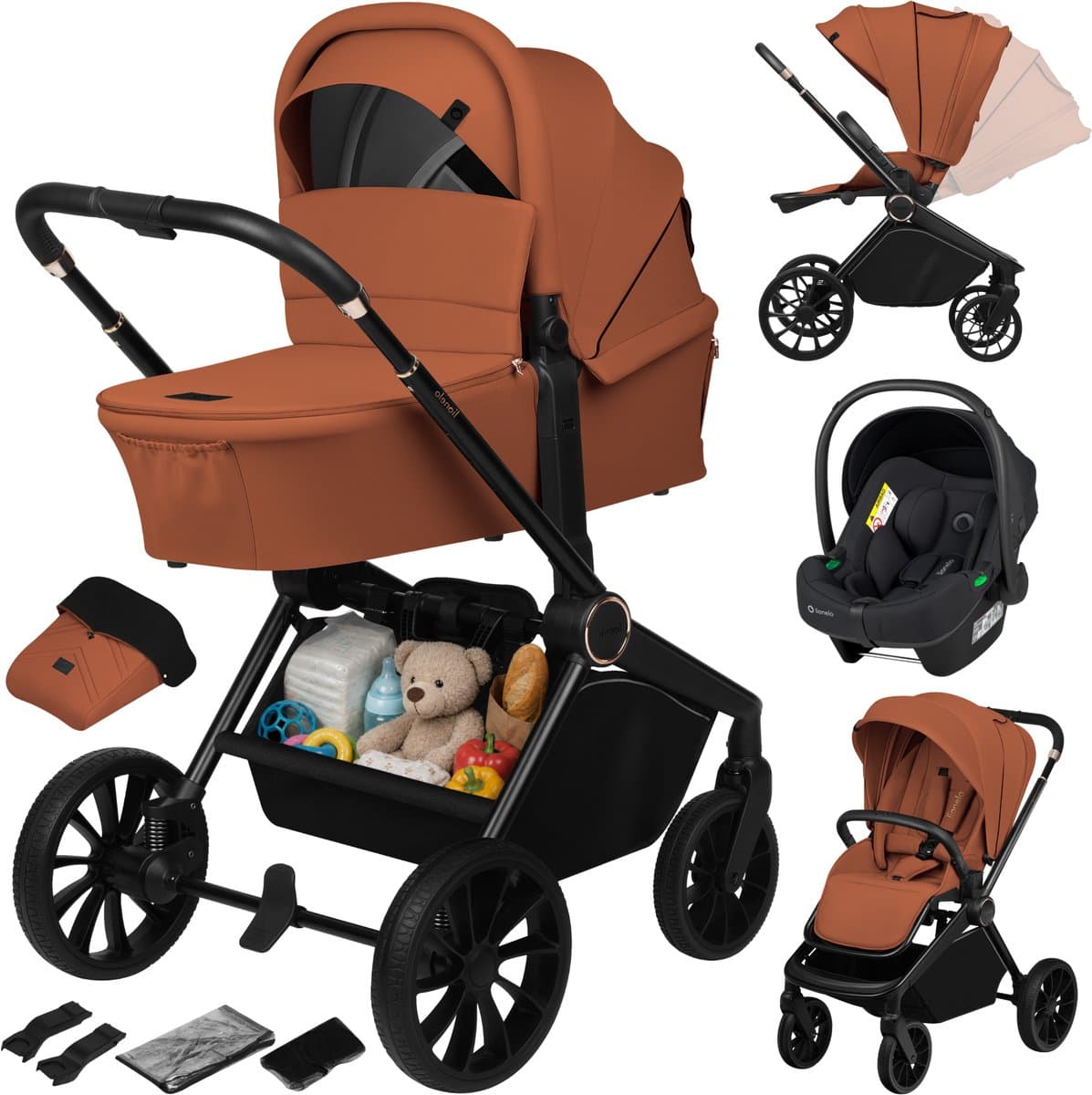 Lionelo Mika Plus 3in1 - Veilige kinderwagen met autostoel thumbnail 8