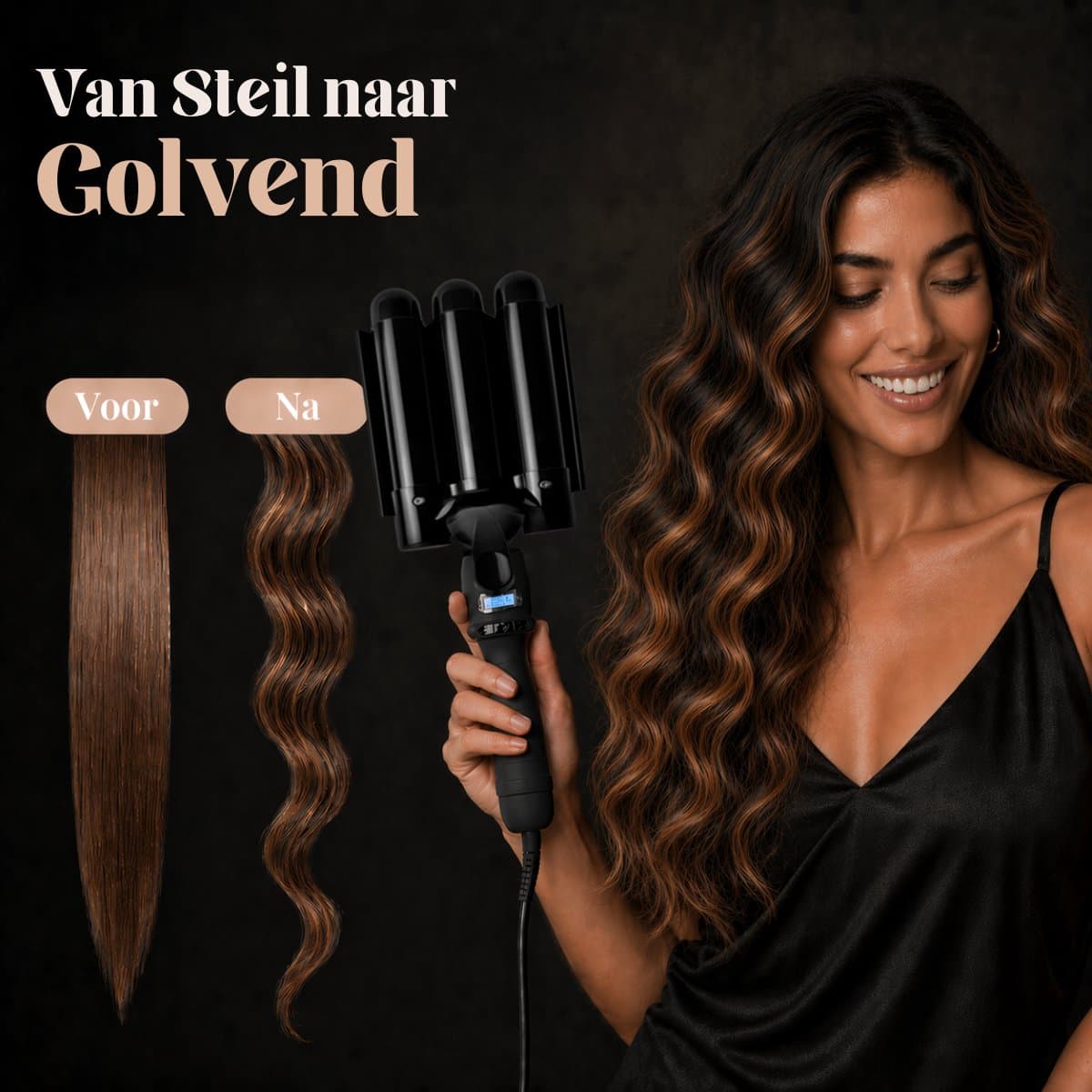 Vaive Wafeltang 32 mm - Beach Waves - Golvenkrultang - Krultang - Waver - Keramische Coating thumbnail 4