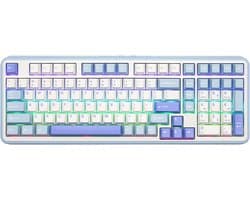 EPOMAKER TH99 - Mechanisch Toetsenbord - 1800 Layout - Tri-Mode Draadloos - RGB Backlight - Gasket Mount - Hot-Swap - 8000mAh Batterij - PBT Keycaps - Wit/Blauw