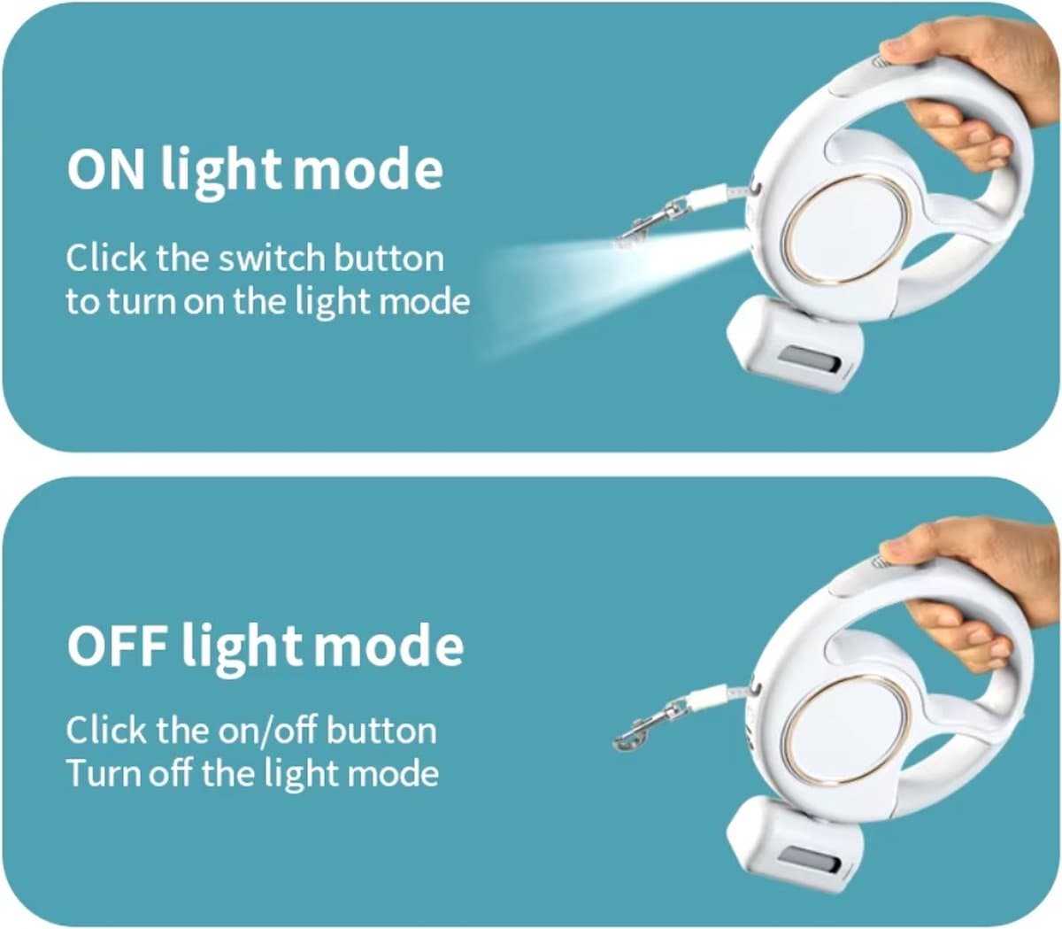 Nieuwe Aankomst hondenriem met 3 m touw en ledlicht thumbnail 7